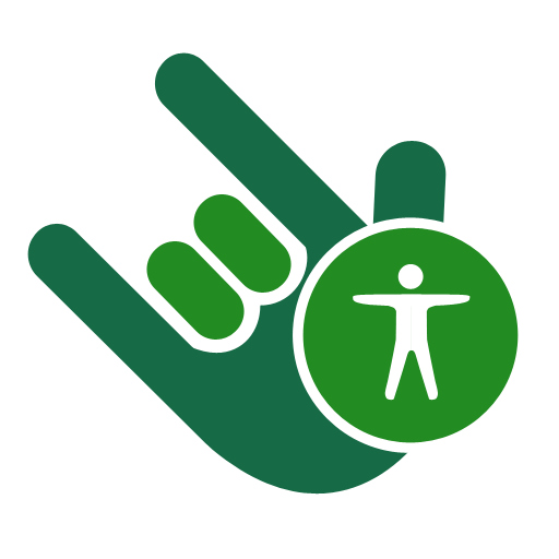 A real white-labeled Isharat trigger icon, restyled in green to match the Saudi Digital Government Authority's brand palette